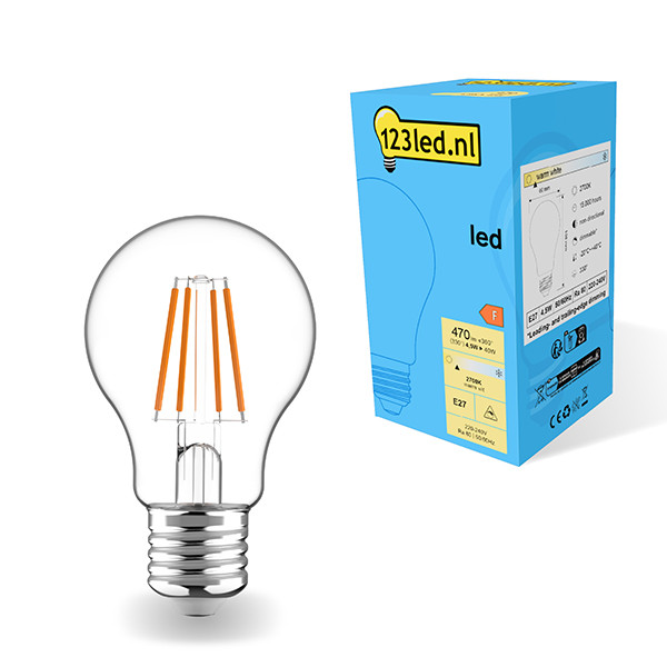 123inkt 123 led E27 LED με ρυθμιζόμενο λαμπτήρα filamen 4,5W (40W)  LDR01800 - 1