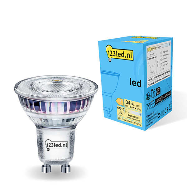 123 led GU10 LED με δυνατότητα ρύθμισης φωτεινότητας 3.6W (50W) LDR01732 - 1