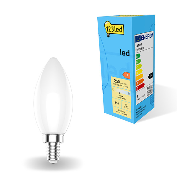 123inkt 123led E14 LED ματ λαμπτήρα κεριού 2,5W (25W) | 4000 χιλ  LDR01864 - 1