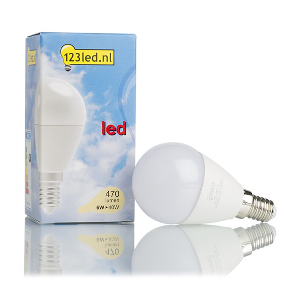 123inkt 123led E14 LED ματ dimmable σφαιρικός λαμπτήρας 6W (40W) RDL2015218 LDR01229 - 1