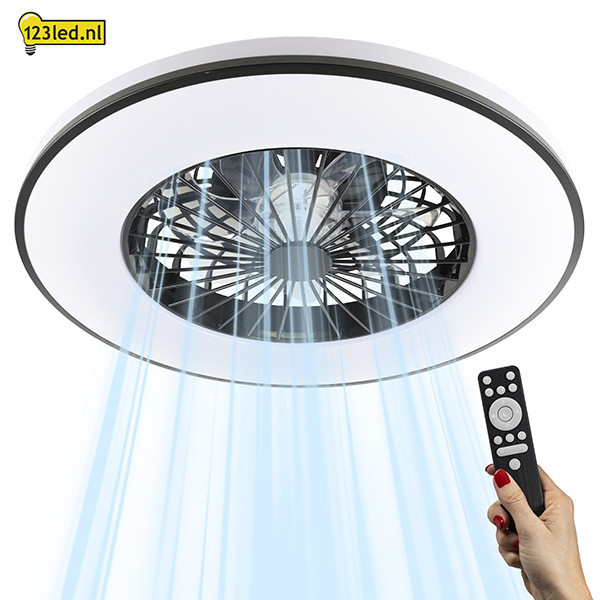 Ανεμιστήρας οροφής με λάμπα LED | Ø 48,5 cm | 2000-4000K | Μαύρο | 63W LDR02466 - 2