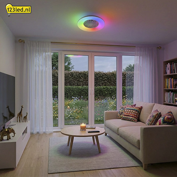 Ανεμιστήρας οροφής με λάμπα LED | Ø 48,5 cm | RGB+2700-6500K | Λευκό | 39W LDR02468 - 3