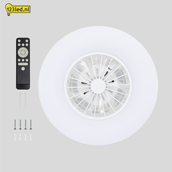 Ανεμιστήρας οροφής με λάμπα LED | Ø 48,5 cm | RGB+2700-6500K | Λευκό | 39W LDR02468 - 9