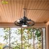 Ανεμιστήρας οροφής με λάμπα LED | Ø 50,8 cm | 2000-4000K | IP44 | Μαύρο | 42W LDR02463 - 3