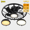Ανεμιστήρας οροφής με λάμπα LED | Ø 50,8 cm | 2000-4000K | IP44 | Μαύρο | 42W LDR02463 - 4