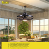 Ανεμιστήρας οροφής με λάμπα LED | Ø 50,8 cm | 2000-4000K | IP44 | Μαύρο | 42W LDR02463 - 5