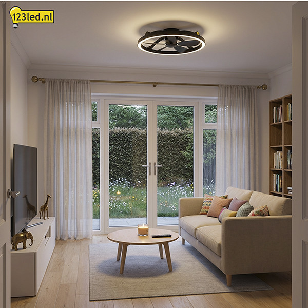 Ανεμιστήρας οροφής με λάμπα LED | Ø 61,3 cm | 2200-6500K | Μαύρο | 27W LDR02467 - 3