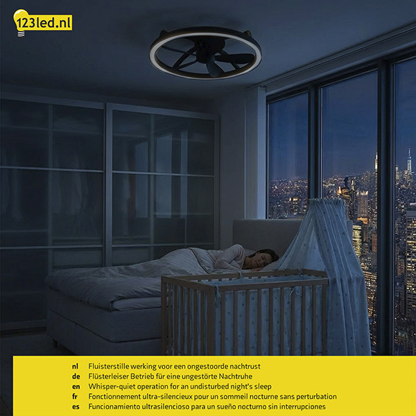 Ανεμιστήρας οροφής με λάμπα LED | Ø 61,3 cm | 2200-6500K | Μαύρο | 27W LDR02467 - 6