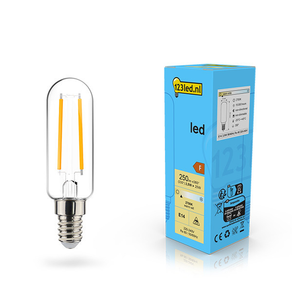 Λάμπα 123led E14 LED με διάφανο σωλήνα 2.5W (25W) LDR02124 - 1