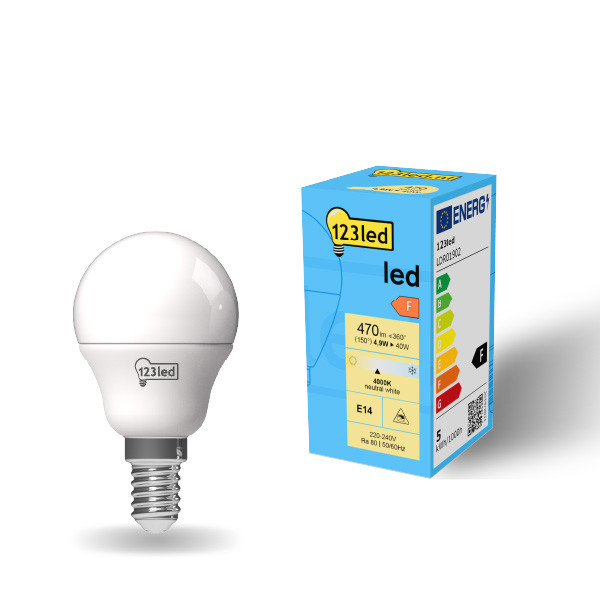 Λάμπα LED ματ μπάλας E14 123 led 4,9W (40W) | 4000K LDR01902 - 1