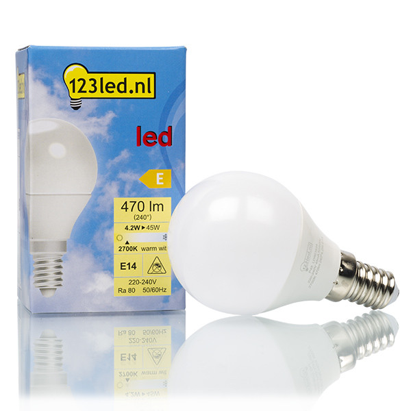 Λάμπα LED ματ E14 123 led 4.2W (45W) LDR01634 - 1