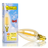 Λάμπα LED 123led E14 Candle Filament Dimmable 2200K 350lm 4.1W Extra Warm White LDR01662