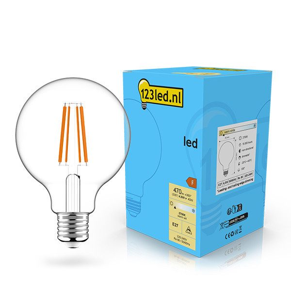 Λάμπα LED 123led E27 Globe 2700K 4,5W Warm White (40W) LDR02094 - 1