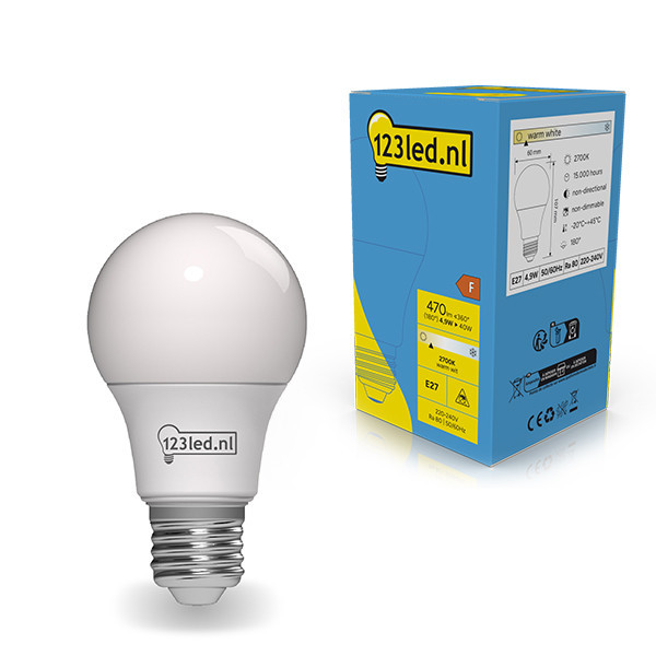 Λάμπα LED 123led E27 Mat 2700K 4.5W Warm White (40W) LDR01760 - 1