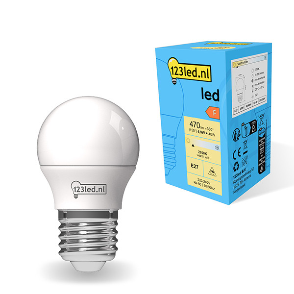 Λάμπα LED 123led E27 Mat 2700K 4,9W Warm White (40W) LDR01806 - 1