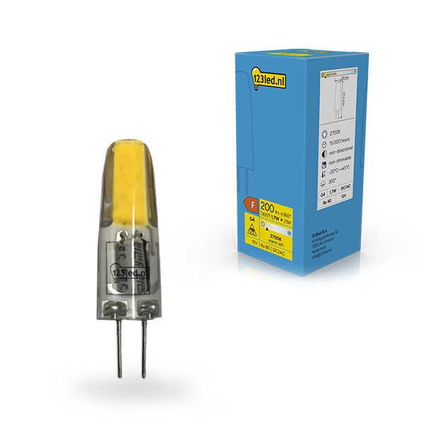 Λάμπα LED 123led G4 COB Capsule 2700K 1,7W (21W) LDR02346 - 1