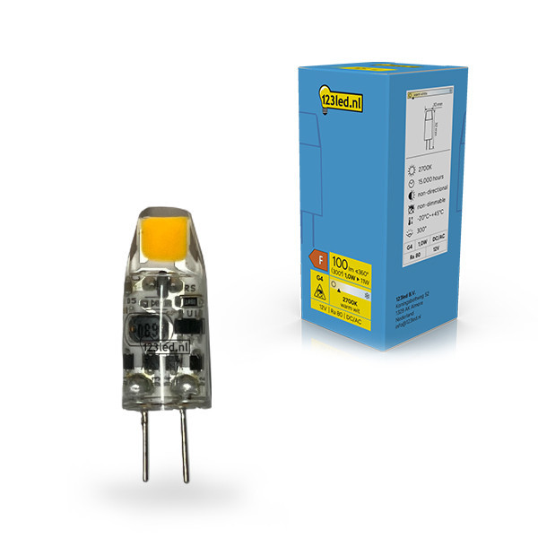 Λάμπα LED 123led G4 COB Capsule 2700K 1W (11W) LDR02344 - 1
