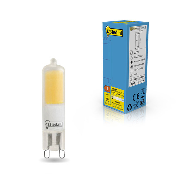 Λάμπα LED 123led G9 COB Capsule Mat 2200K 2.2W (25W) LDR02414 - 1