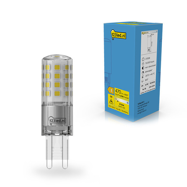 Λάμπα LED 123led G9 Capsule Dimmable SMD Clear 2700K 4W (40W) LDR02330 - 1