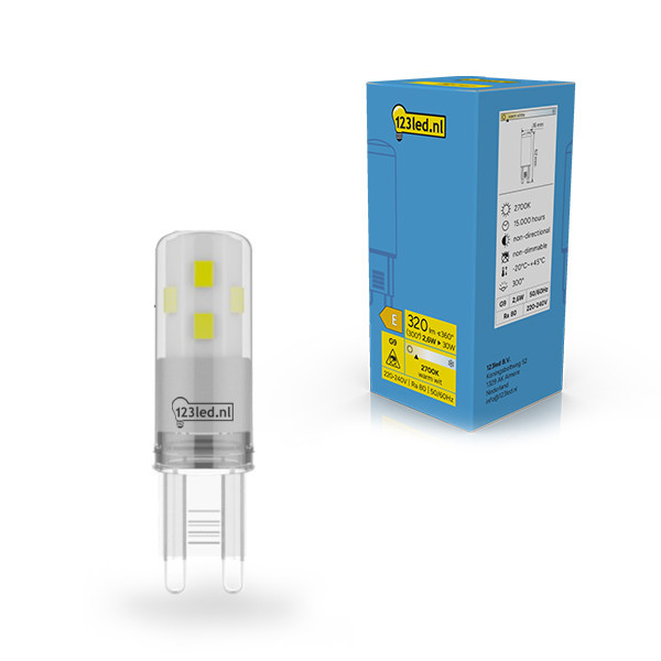 Λάμπα LED 123led G9 SMD Capsule Mat 2700K 2.6W (30W) LDR02322 - 1