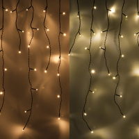 Λαμπάκια Κουρτίνα 123led εξαιρετικά θερμό λευκό & θερμό λευκό 12,1 μέτρα φώτα 360 μοιρών LDR07010