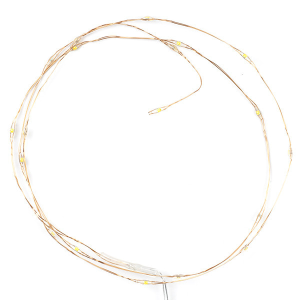 Λαμπάκια με μπαταρία 123led, 1 μέτρο, έξτρα ζεστό λευκό & ζεστό λευκό, 20 φώτα, χάλκινα LDR07276 - 4