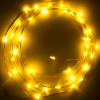 Λαμπάκια σε σειρά με μπαταρία 123 led 2 μέτρα έξτρα ζεστό λευκό & ζεστό λευκό 40 λαμπάκια ασημί LDR07280 - 2