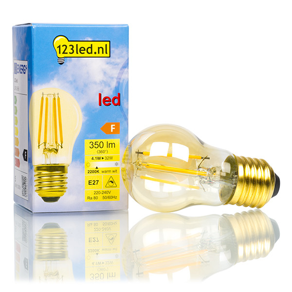 Λαμπτήρας LED 123LED E27 Filament Dimmable 2200K 350lm 4.1W Extra Warm White LDR01666 - 1