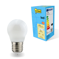 Λαμπτήρας LED E27 123 led με δυνατότητα ρύθμισης φωτεινότητας, ματ, μπάλας 4,5W (40W) | 4000K LDR01820