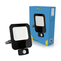Προβολέας 123 LED με αισθητήρα 50W | 6500K | 6000 lumens | IP65 | Μαύρο LDR02209