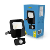 Προβολέας 123 led με αισθητήρα 10W | 4000K | 1200 lumens | IP65 | Μαύρο LDR02202