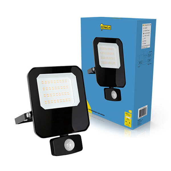 Προβολέας 123led με αισθητήρα 30W | 4000K | 3600 lumens | IP65 | Μαύρο LDR02206 - 1