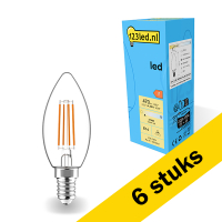 Προσφορά: Λάμπα LED 123led E14 Candle Clear Filament Dimmable 4,5W (40W) 6Τεμ