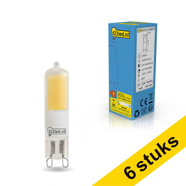 Προσφορά: Λάμπα LED 123led G9 COB Capsule Mat 2200K 2.2W (25W) 6Tεμ LDR02415 - 1