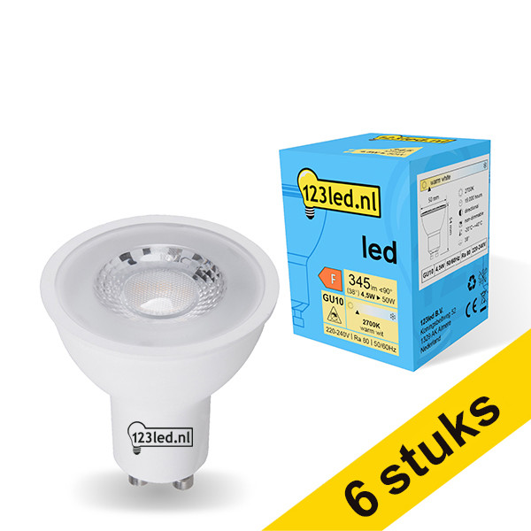 Προσφορά: Λάμπα LED 123led GU10 Spot 2700K 4.5W (50W) 6Τεμ LDR01725 - 1