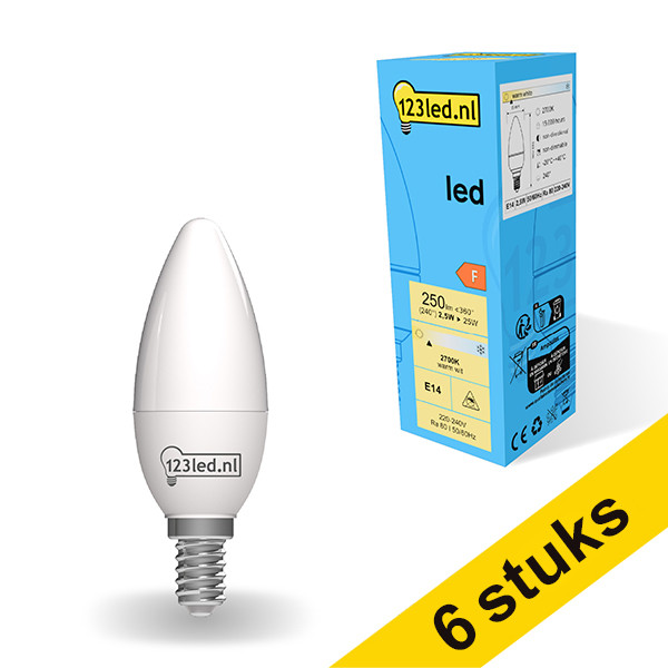 Προσφορά: 6 Λάμπες Κερί 123led E14 LED Ματ 2,5W (25W) | 2700 χιλ LDR01851 - 1