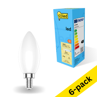 Προσφορά: 6 Λάμπες Κεριού 123led E14 LED Ματ 2,5W (25W) | 4000 χιλ