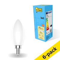 Προσφορά: 6 Λάμπες Κεριού 123led E14 LED Ματ 4,5W (40W) | 4000 χιλ