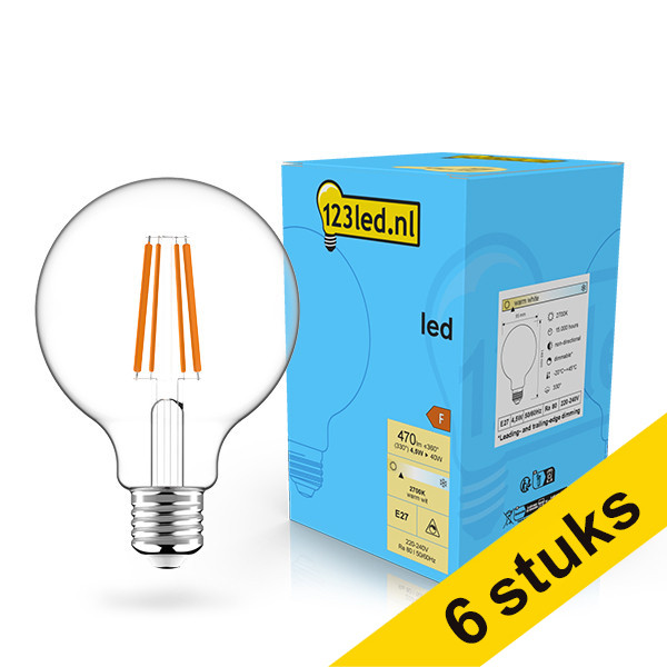 Προσφορά: 6 λαμπήτρες 123 led E27 LED σφαιρικοί 4,5W (40W) LDR02095 - 1