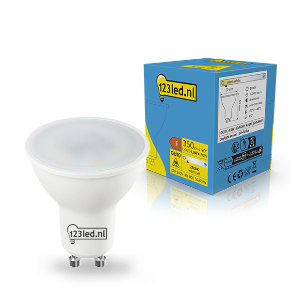 Σποτ LED GU10 123led Αισθητήρας ημέρας/νύχτας 2700K 4.5W (50W) LDR02412 - 1