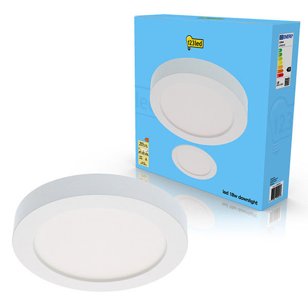 Στρογγυλό φωτιστικό οροφής 123led Dimmable, Ø 22cm (18W) | 3000-6000K | Επιτοίχια τοποθέτηση και εντοιχιζόμενο LDR02018 - 1