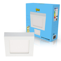 Τετράγωνο φωτιστικό οροφής 123led Dimmable, 17,7cm x 17,7cm (12W) | 3000-6000K | Επιτοίχια τοποθέτηση και εντοιχιζόμενο LDR02021