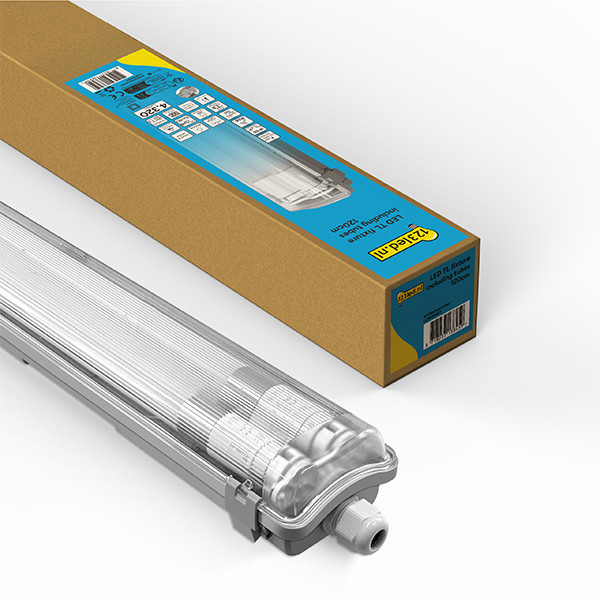 Φωτιστικό φθορίου LED 123 led 120 cm συμπεριλαμβανομένων λαμπτήρων φθορισμού 4000K (840) 4320 lumens IP65 2x 18W LDR08811 - 1
