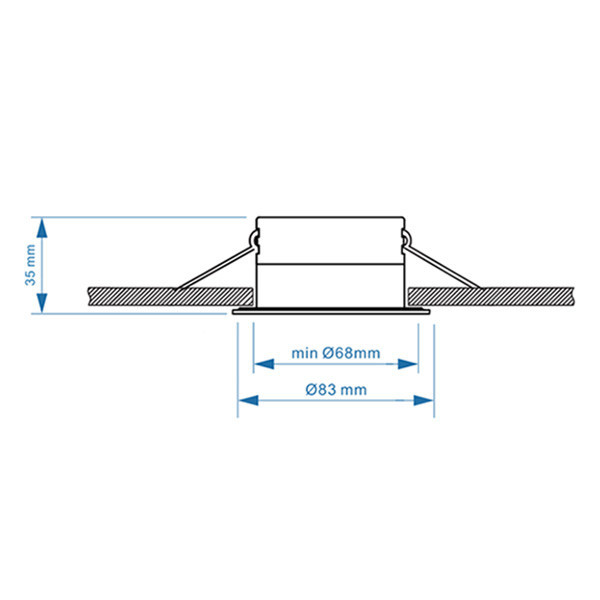 Φωτιστικό LED Χωνευτό Στρογγυλό 123led GU10 IP65 83mm Black LDR08015 - 5