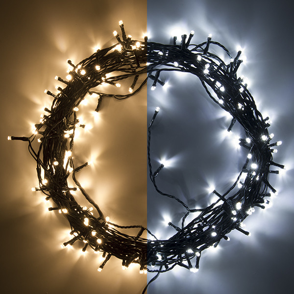 Χριστουγεννιάτικα λαμπάκια 123 led ψυχρό λευκό & ζεστό λευκό 21 μέτρα 240 φώτα LDR07019 - 1