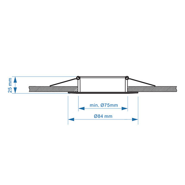 Χωνευτό Φωτιστικό Λάμπα LED Στρογγυλό 123led GU10 84mm Black LDR08001 - 5