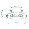 Χωνευτό Φωτιστικό Λάμπα LED Στρογγυλό 123led GU10 84mm Black LDR08001 - 4