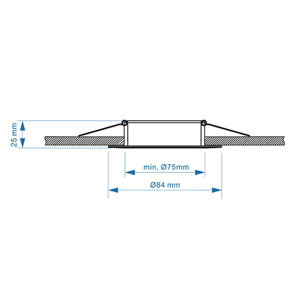 Χωνευτό Φωτιστικό Λάμπα LED Στρογγυλό 123led GU10 84mm Nickel Silver LDR08002 - 5
