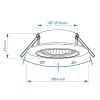 Χωνευτό Φωτιστικό Λάμπα LED Στρογγυλό 123led GU10 84mm Nickel Silver LDR08002 - 4