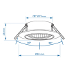 Χωνευτό Φωτιστικό Λάμπα LED Στρογγυλό 123led GU10 84mm White LDR08000 - 4